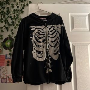 Urban Outfitters Skull Zip Up